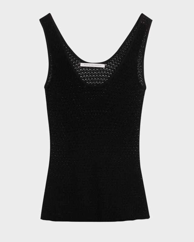Scoop-Neck Lace Knit Bodysuit